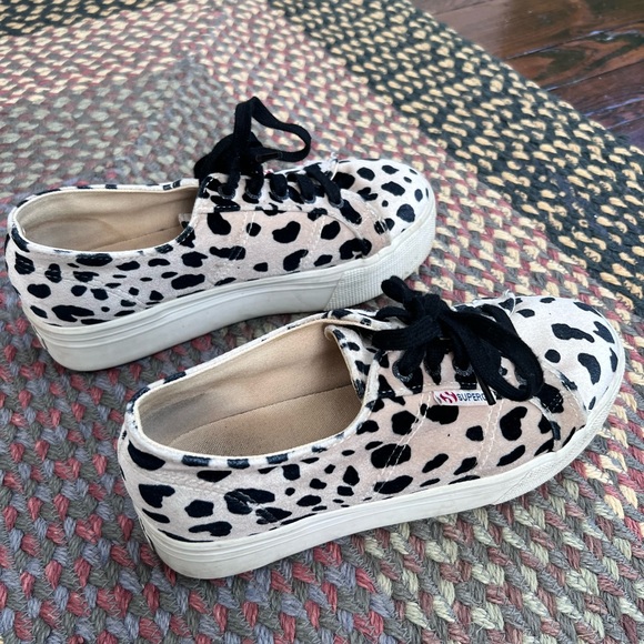 Cheetah print velvet platform supergas - Picture 3 of 3